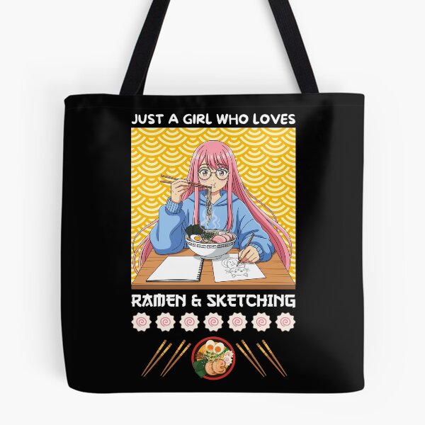 Item preview, Just A Girl Who Loves Ramen & Sketching designed and sold by Tokyotopia.