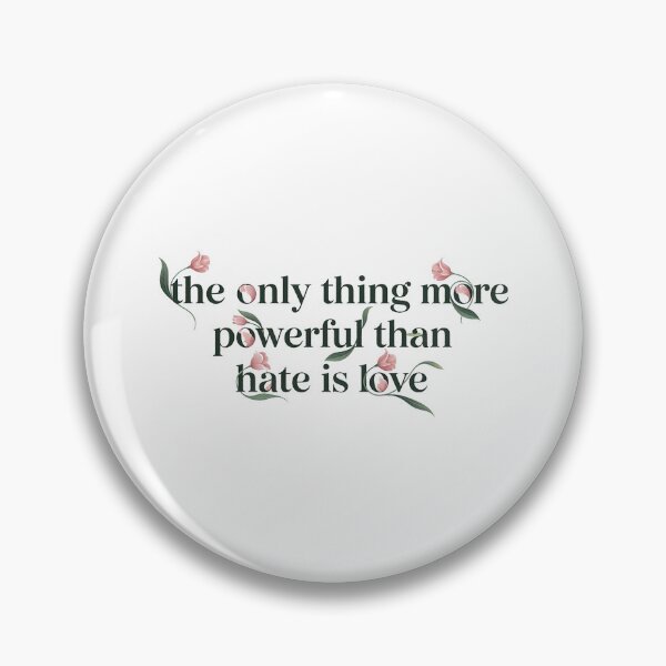 Item preview, Elegant Floral Love Over Hate Typography designed and sold by zzz888.