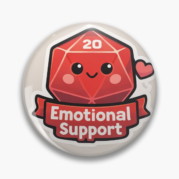 Item preview, Emotional support D20 designed and sold by LadyFullmetal.