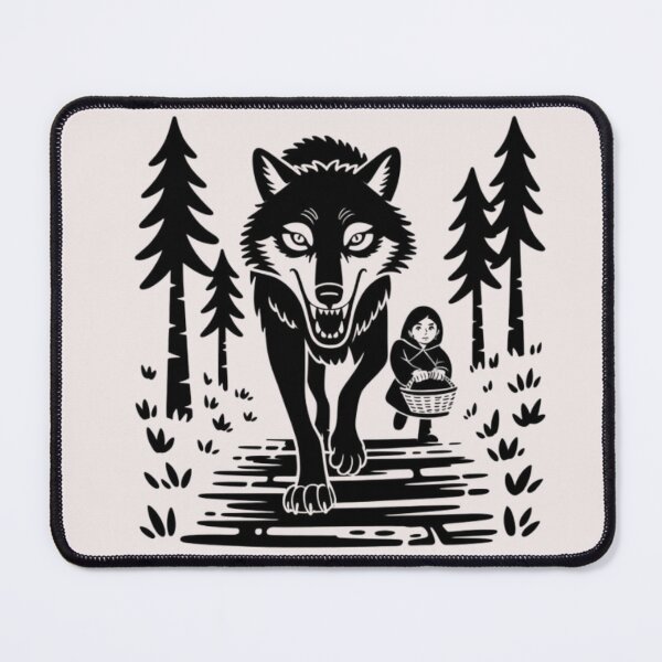 Item preview, Dire Wolf and a girl in the forest designed and sold by 123ks.