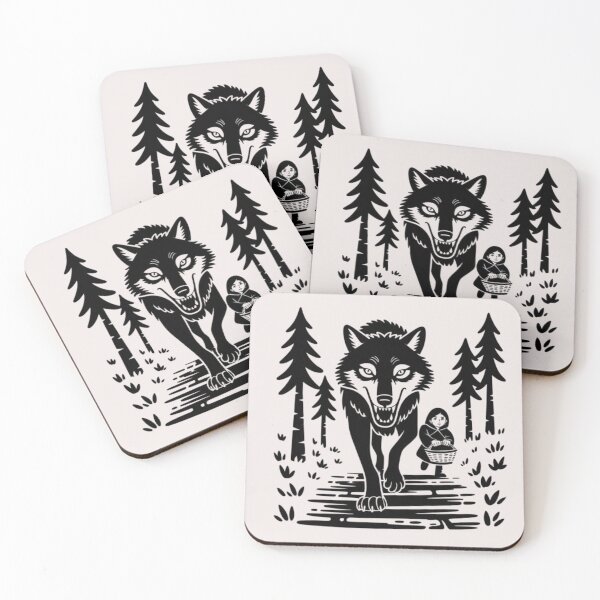 Item preview, Dire Wolf and a girl in the forest designed and sold by 123ks.