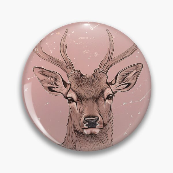 Item preview, Lunar Grace – Constellation Deer in Pink Night designed and sold by Pixelzo.