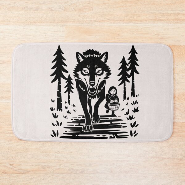 Item preview, Dire Wolf and a girl in the forest designed and sold by 123ks.