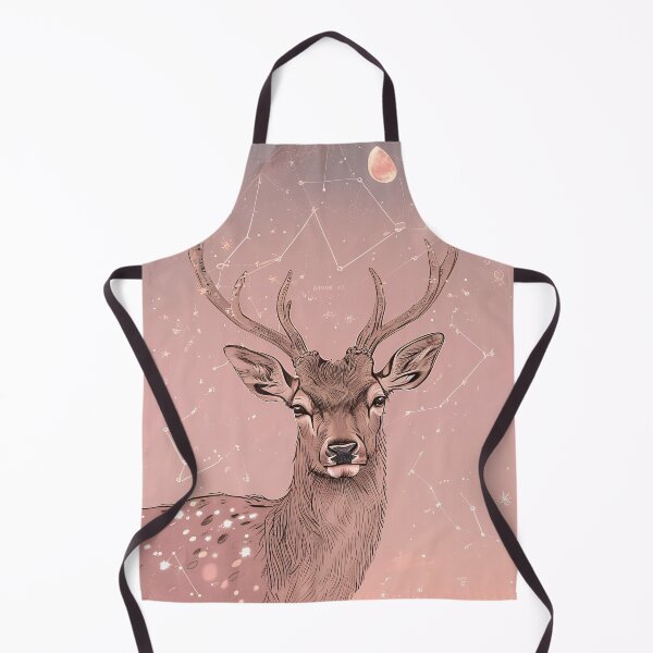 Item preview, Lunar Grace – Constellation Deer in Pink Night designed and sold by Pixelzo.