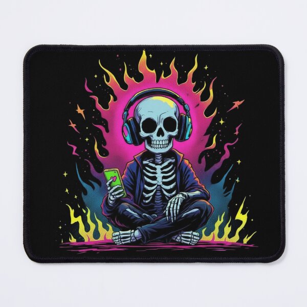 Item preview, Zen Gamer Meditation Flaming Skull designed and sold by IntrusiveMind210.