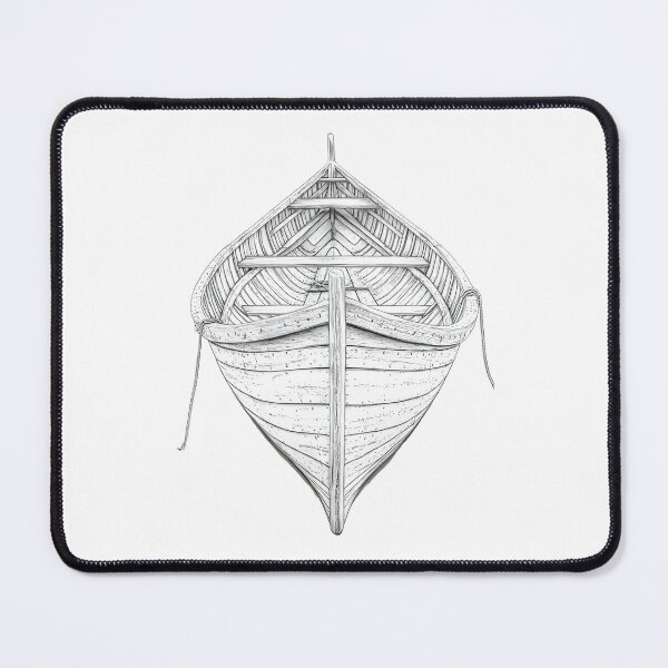 Item preview, Vintage Wooden Rowboat Nautical Coastal Maritime Illustration designed and sold by Shoot-The-Moon.