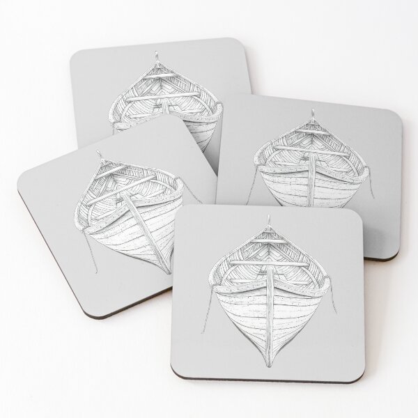 Item preview, Vintage Wooden Rowboat Nautical Coastal Maritime Illustration designed and sold by Shoot-The-Moon.