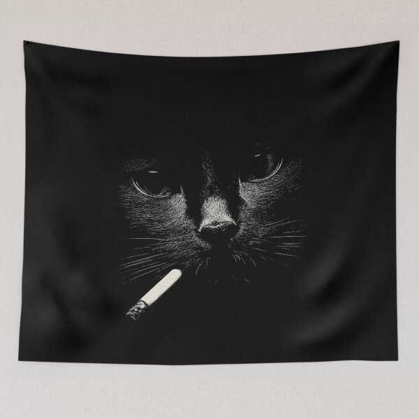 Item preview, Low Key Black Cat Smoking Cigarette designed and sold by k3rstman1.