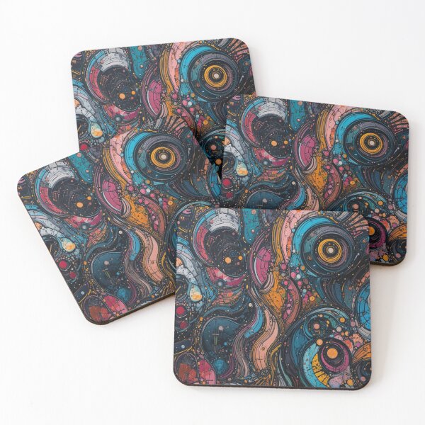 Item preview, Painted wild reality tech pattern in boho aesthetic designed and sold by Hot4Shirt.