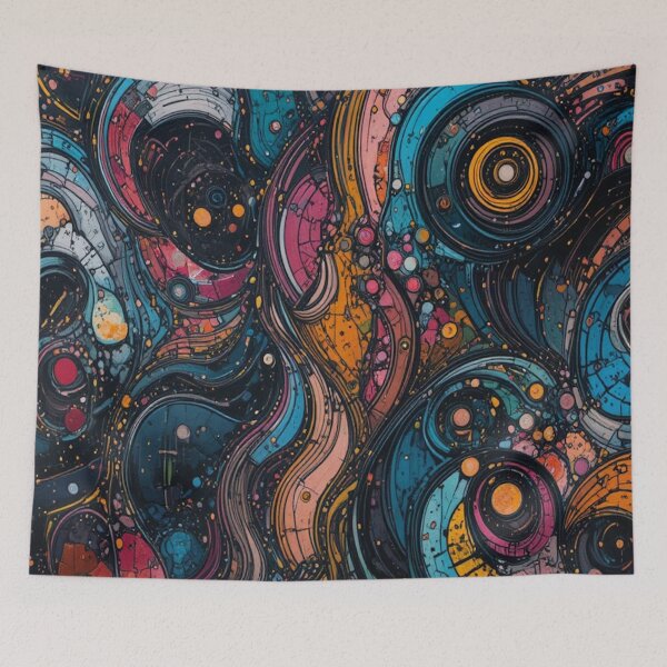 Item preview, Painted wild reality tech pattern in boho aesthetic designed and sold by Hot4Shirt.