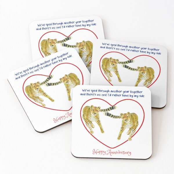 Item preview, Cheetahs Happy Anniversary By My Side designed and sold by MYCatStuff.