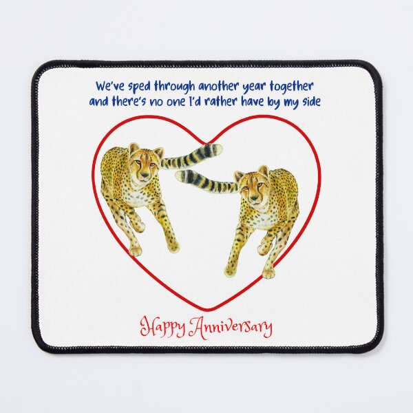 Item preview, Cheetahs Happy Anniversary By My Side designed and sold by MYCatStuff.