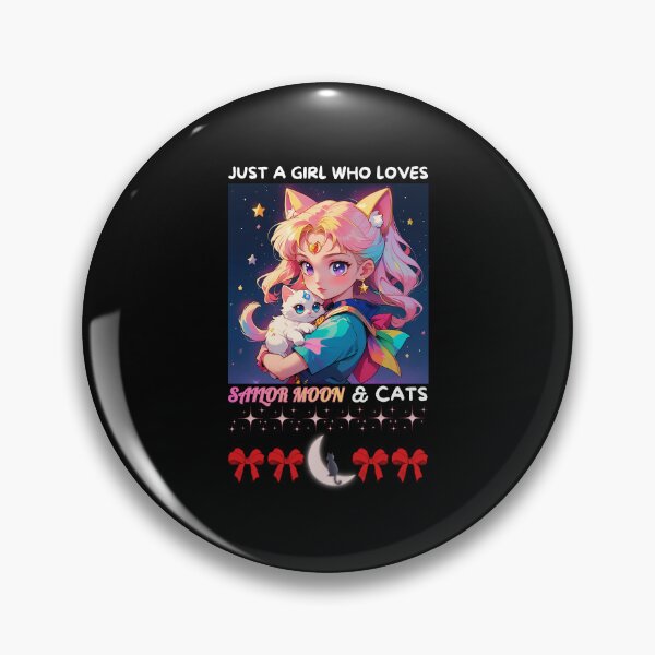 Item preview, Just A Girl Who Loves Sailor Moon & Cats designed and sold by Tokyotopia.