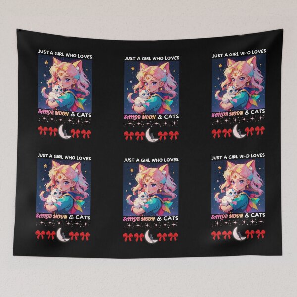 Item preview, Just A Girl Who Loves Sailor Moon & Cats designed and sold by Tokyotopia.