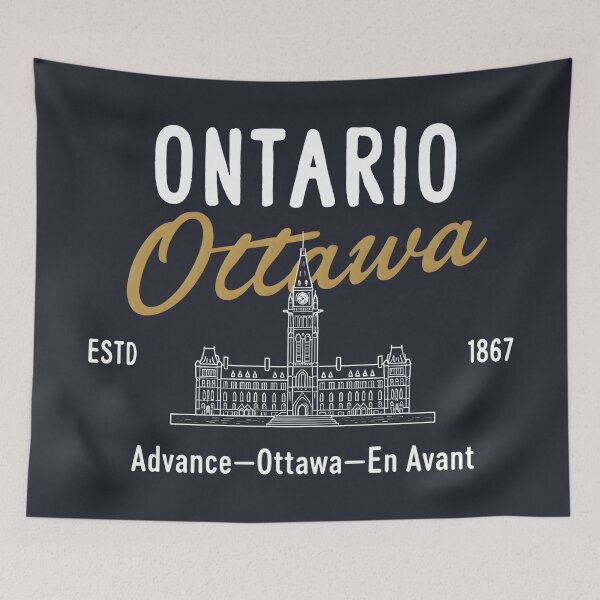 Item preview, Ottawa Canada Parliament Simple Motto Pride designed and sold by HowToCanadian.
