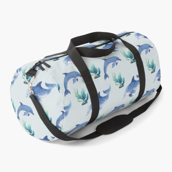 Item preview, Seamless pattern with cute dolphin - pastel print with ocean animals for children's decor designed and sold by ArtFairy38.