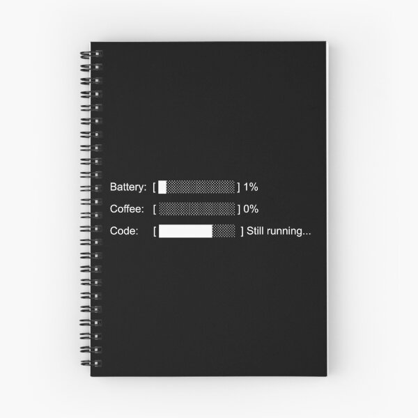 Item preview, Battery 1% Coffee 0% Code Still Running - Developer Sticker designed and sold by DruckByte.