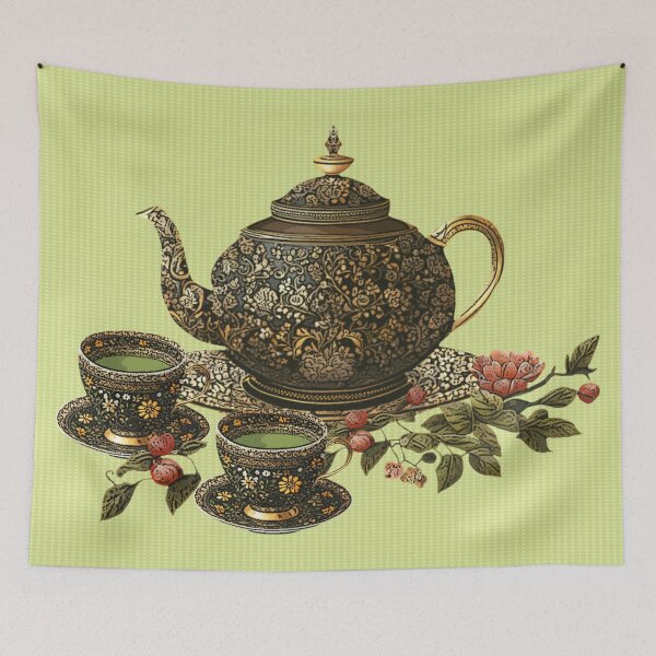 Item preview, Vintage Tea Cup and Spoon | Vintage Art designed and sold by UnhingedBird.