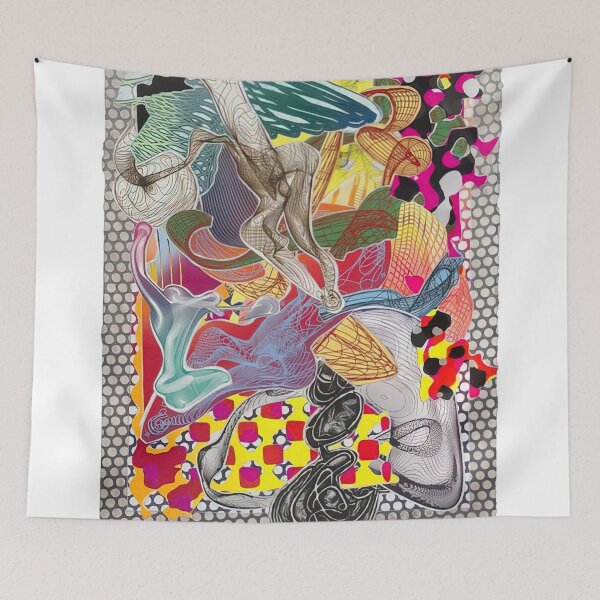 Item preview, riallaro  - Original Paintings by Frank Stella, Frank Stella Geometric Abstract Art designed and sold by OilArtLittle.