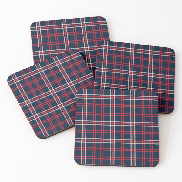 Item preview, Boston Red Sox plaid tartan  designed and sold by Broken Antler Designs .