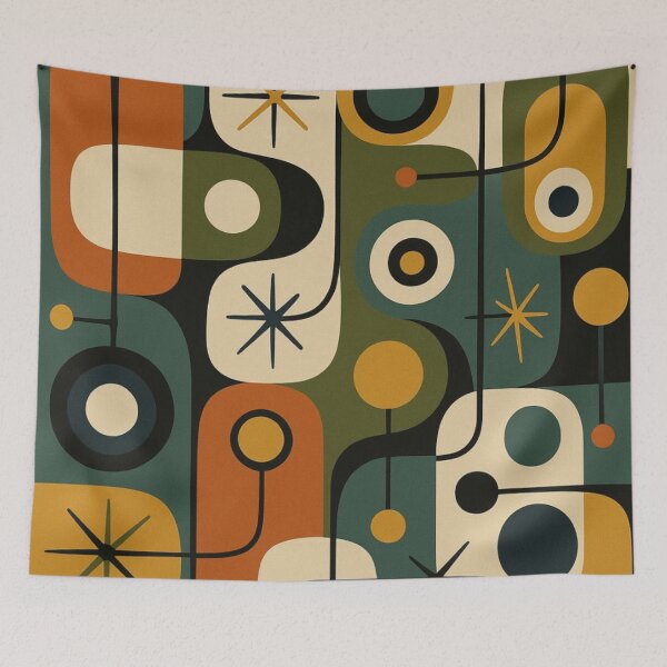 Item preview, Retro Mid Century Modern Starburst Pattern designed and sold by tonymagnerart.