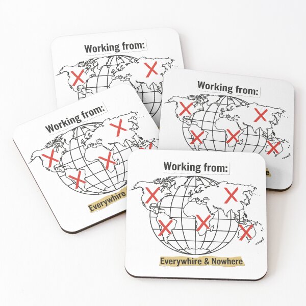 Item preview, Working From Everywhere and Nowhere Funny Remote Work Digital Nomad Sticker designed and sold by ZYNORAworld.
