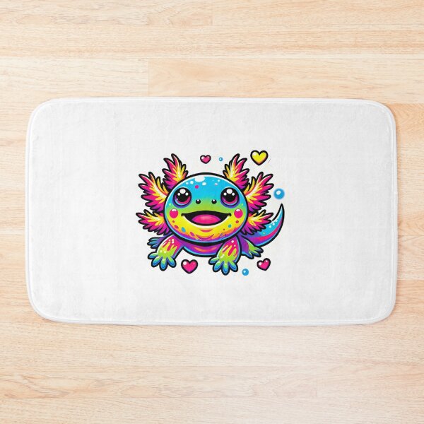 Item preview, Axolotl Love rainbow neon cute designed and sold by Astra-Iverson.