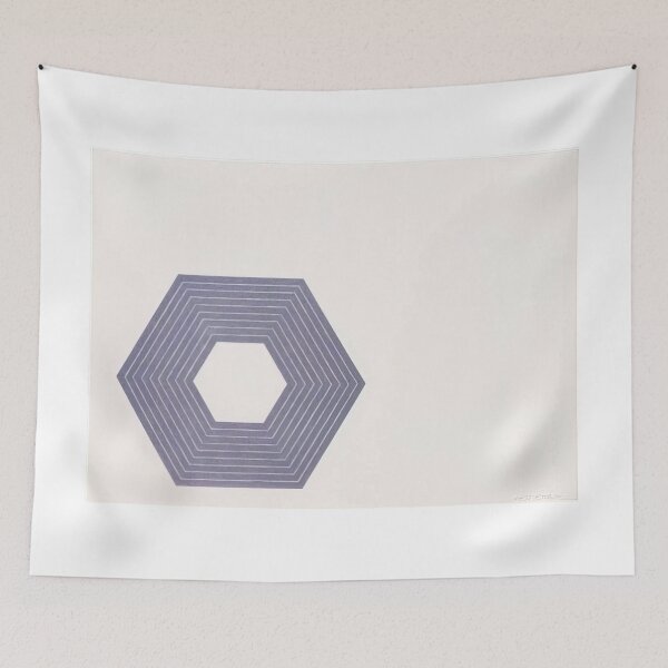 Item preview, sidney guberman from purple series  - Original Paintings by Frank Stella, Frank Stella Geometric Abstract Art designed and sold by OilArtLittle.