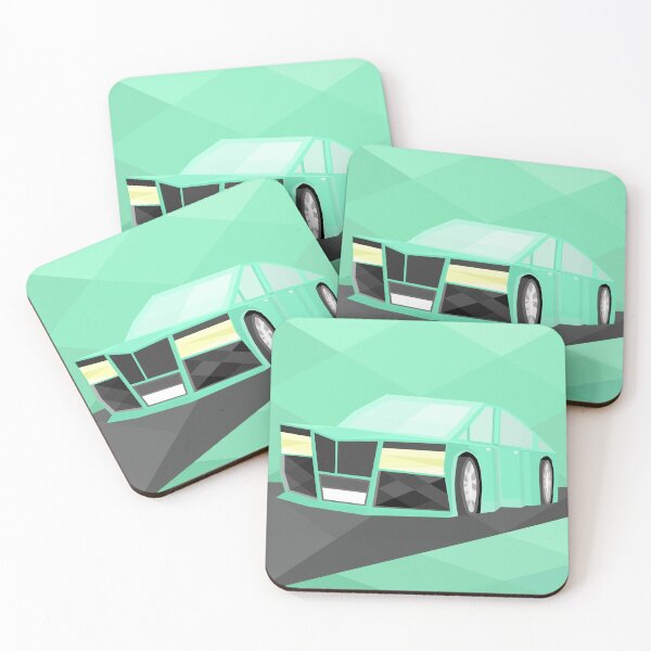 Item preview, Sharp Cyan Family Supercar on a Low Poly Background designed and sold by Ekeeca.