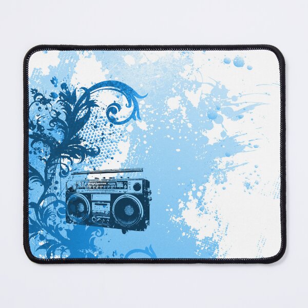 Item preview, Boombox - Blue Y2K vector garden abstract art designed and sold by Pics'Elle Creations.