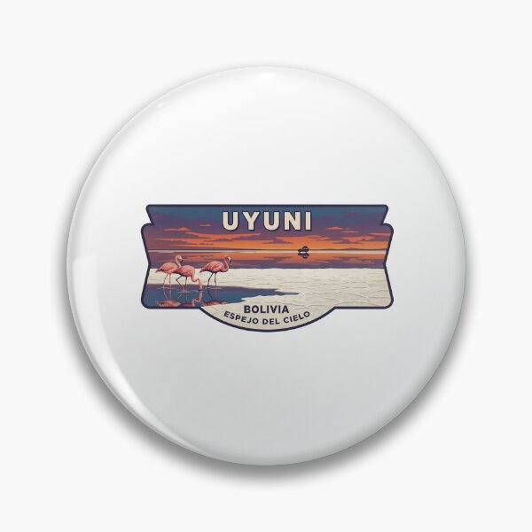 Item preview, Salar de Uyuni Bolivia Sky Mirror Badge designed and sold by Baudtmann.