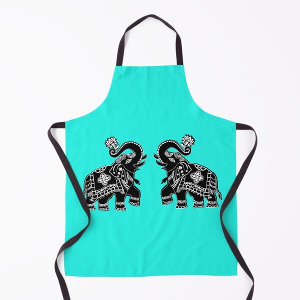 Item preview, Ornate Indian Elephant Pair Illustration designed and sold by ShreecreatE.