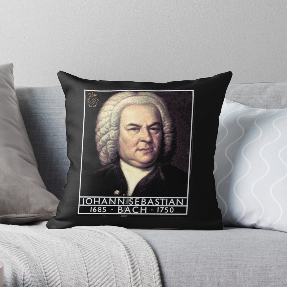 Johann Sebastian Bach, Portrait Throw Pillow