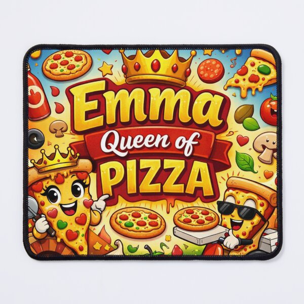 Item preview, Emma – Queen of Pizza | Cute Kawaii Pizza Lover Design designed and sold by Pink Decor .