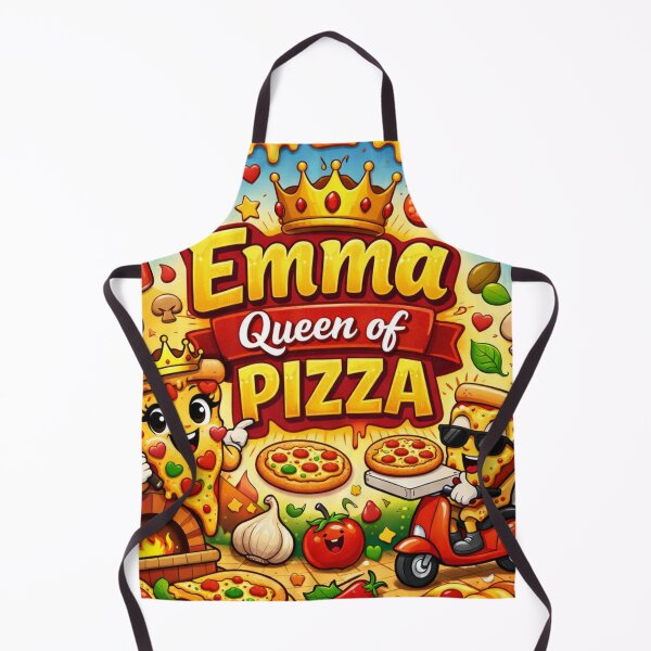 Item preview, Emma – Queen of Pizza | Cute Kawaii Pizza Lover Design designed and sold by Pink Decor .