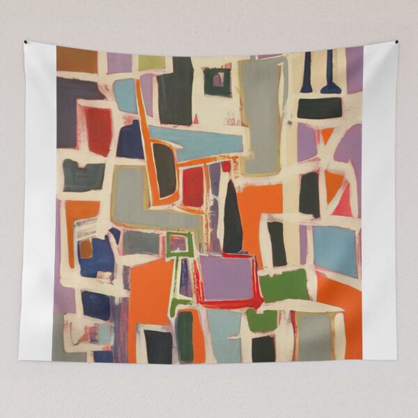 Item preview, untitled abstraction  - Original Paintings by Frank Stella, Frank Stella Geometric Abstract Art designed and sold by OilArtLittle.