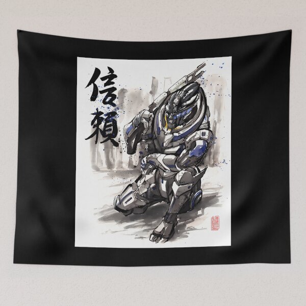 Item preview, Mass Effect Garrus Sumie Style With Japanese Calligraphy designed and sold by MAbdullahShami.