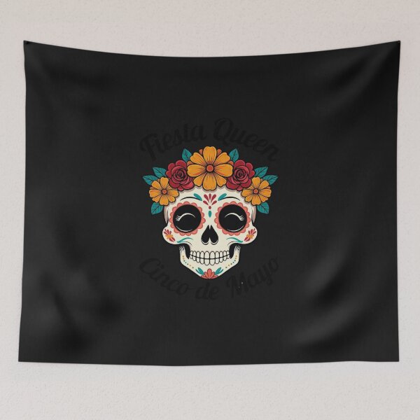 Item preview, Fiesta Queen Cinco De Mayo Celebration Sugar Skull Mexican Party Women designed and sold by GrumpySableye.