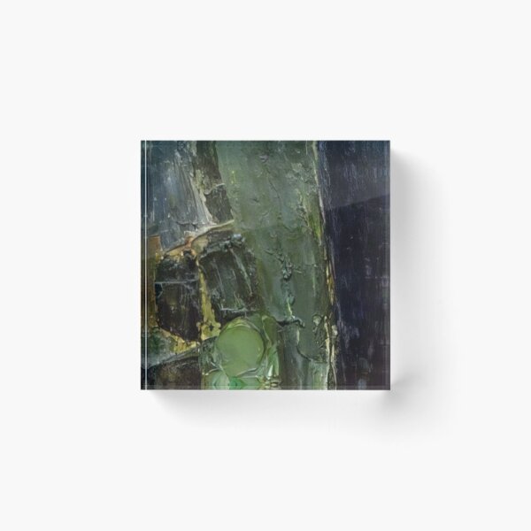 Item preview, untitled green  - Original Paintings by Frank Stella, Frank Stella Geometric Abstract Art designed and sold by OilArtLittle.