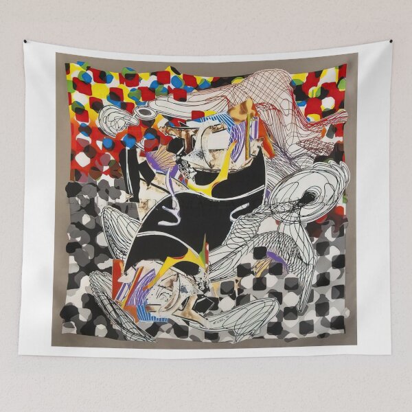 Item preview, whale watch  - Original Paintings by Frank Stella, Frank Stella Geometric Abstract Art designed and sold by OilArtLittle.