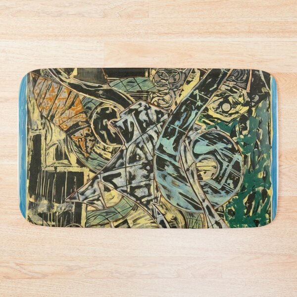 Item preview, yellow journal  - Original Paintings by Frank Stella, Frank Stella Geometric Abstract Art designed and sold by OilArtLittle.