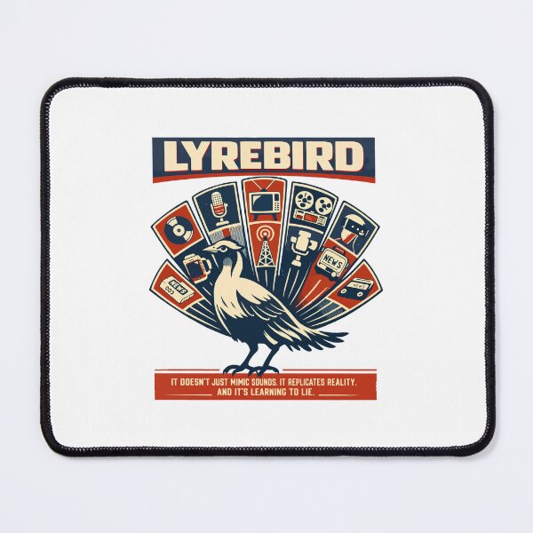 Item preview, Lyrebird Media Manipulation Concept Art designed and sold by WildlifeInc.