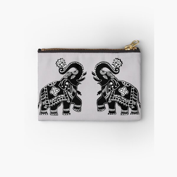 Item preview, Ornate Indian Elephant Pair Illustration designed and sold by ShreecreatE.