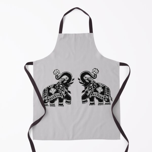 Item preview, Ornate Indian Elephant Pair Illustration designed and sold by ShreecreatE.