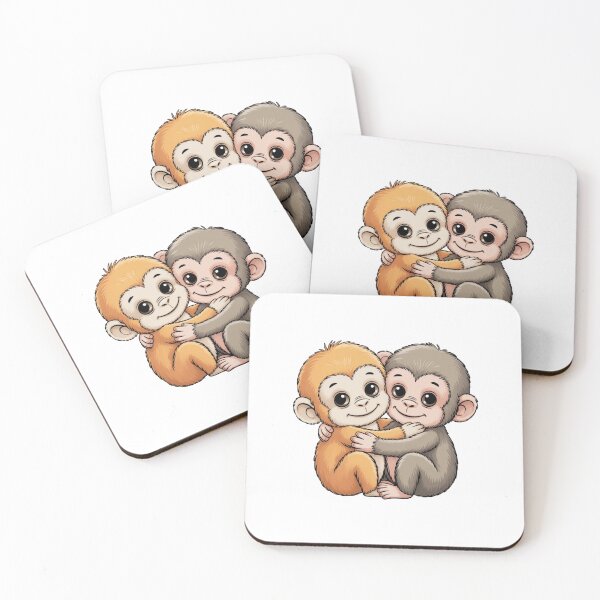 Item preview, Cute Baby Monkey Named Punch Plush Hugging designed and sold by ZACK ART.