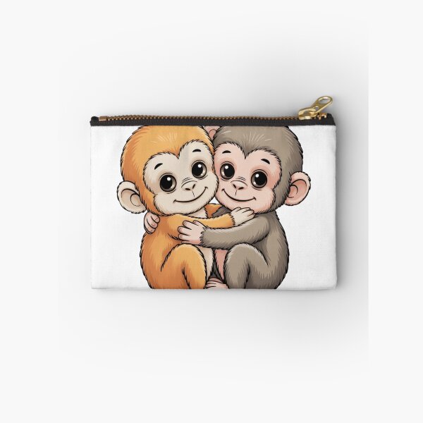 Item preview, Cute Baby Monkey Named Punch Plush Hugging designed and sold by ZACK ART.