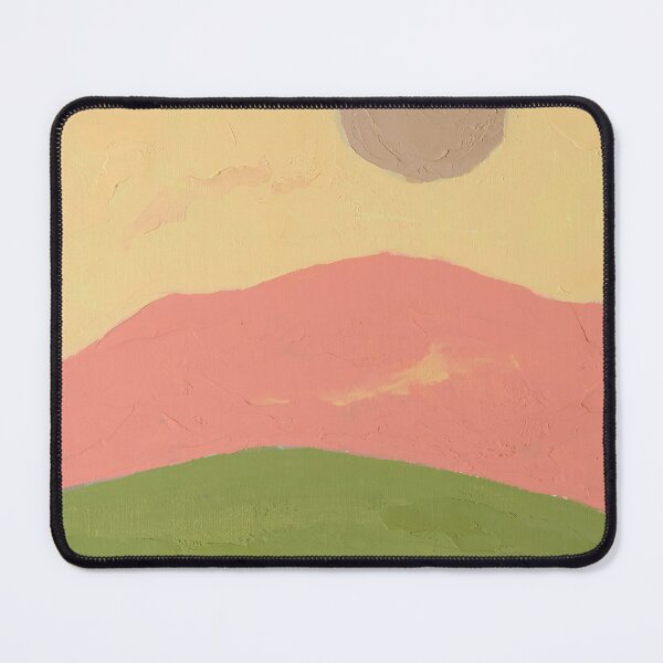 Item preview, A yellow sun A green sun - Original Paintings by Etel Adnan, Etel Adnan Color Landscape Art designed and sold by OilArtLittle.