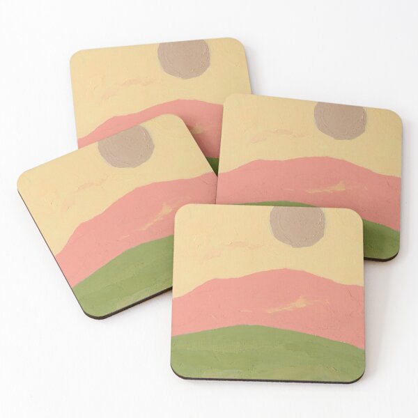 Item preview, A yellow sun A green sun - Original Paintings by Etel Adnan, Etel Adnan Color Landscape Art designed and sold by OilArtLittle.