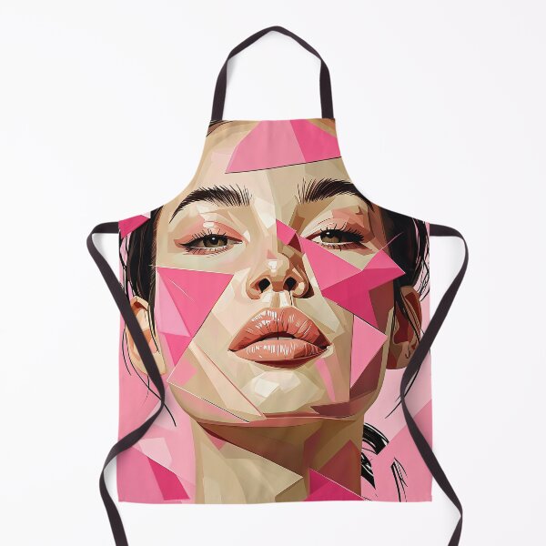 Item preview, Pieces of Her – Pink Geometric Face in Emotional Abstraction designed and sold by Pixelzo.