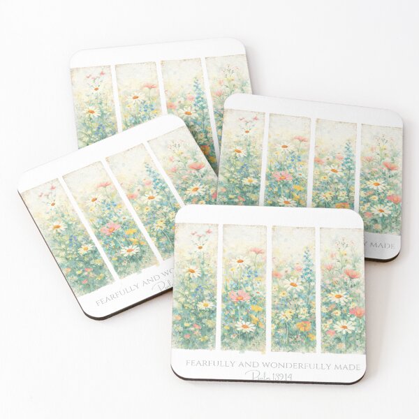 Item preview, Fearfully and Wonderfully Made - Christian Vintage Wildflower Watercolor in Psalm 139 designed and sold by Blood Washed Apparel.